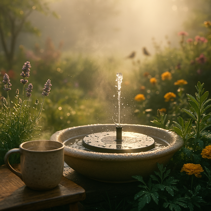 Owiwell™ Solar Garden Fountain – Eco-Friendly Outdoor Water Feature