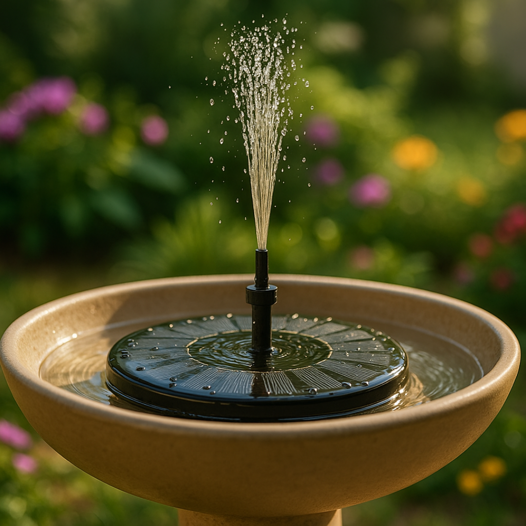 Owiwell™ Solar Garden Fountain – Eco-Friendly Outdoor Water Feature