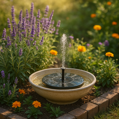 Owiwell™ Solar Garden Fountain – Eco-Friendly Outdoor Water Feature