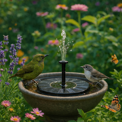 Owiwell™ Solar Garden Fountain – Eco-Friendly Outdoor Water Feature