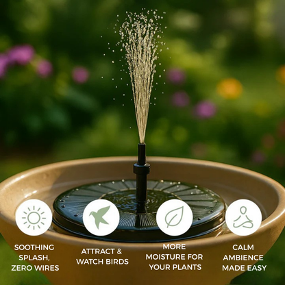 Owiwell™ Solar Garden Fountain – Eco-Friendly Outdoor Water Feature